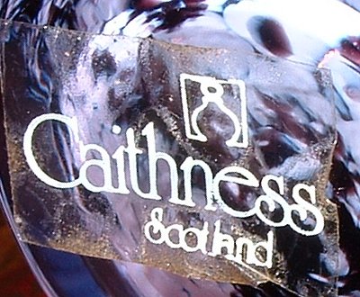 Caithness plastic label
Caithness Scotland, plastic label, on a perfume bottle
