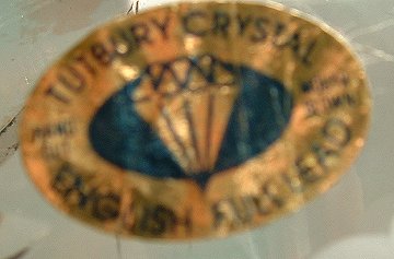 Tutbury label
Tutbury Crystal label on crystal vase.
