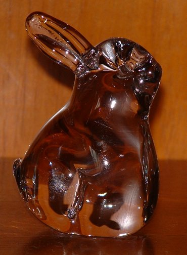Clear glass rabbit
Unknown maker
