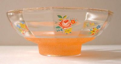 Chance Spiderweb + orange crinkles + floral decals
Fruit set - one large and six small bowls
