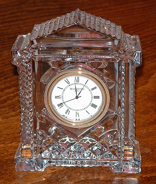 Waterford crystal clock
Etched mark on base, clock face also marked
Keywords: Waterford crystal Ireland