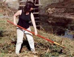 Jen clearing weed