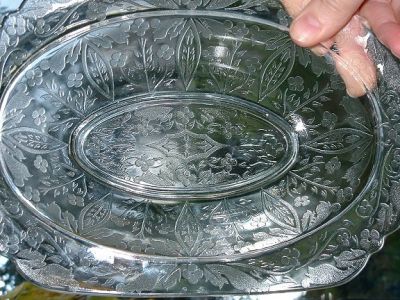 Sherdley dish - pattern
10 inches x 7 inches x 2 inches high
Keywords: pressed