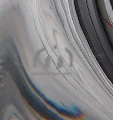 Dartington etched mark
On the base of a Dartington Athena bowl, supported by a Dartington sticky label on the side of the bowl.
