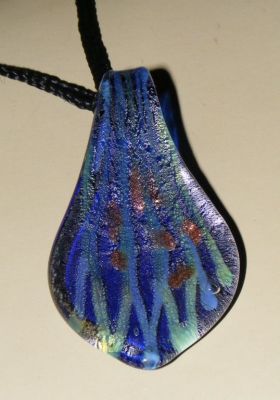 Dichroic glass pendant - front
