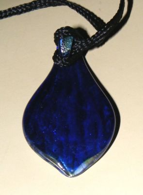 Dichroic glass pendant - reverse
