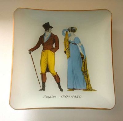 Chance Fashion Through The Ages plate (one of a set of six)
Keywords: Chance England slumped Fiestaware