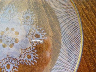 Unknown maker lace pattern plate - detail
Not Chance
Keywords: slumped